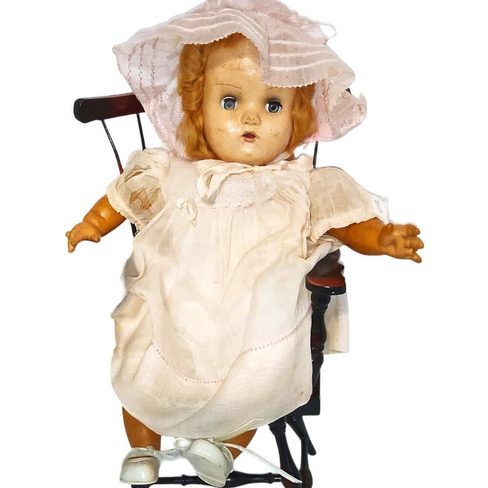 16" Vintage Horseman Composite Head & Teeth Crier Baby Doll